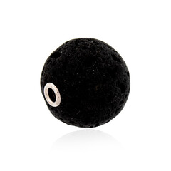 Pendentif en argent et Lave noire