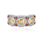 Yellow Beryl Silver Ring