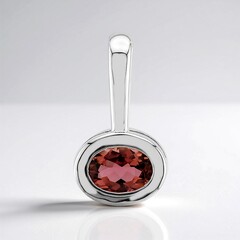Ciondolo in argento con Tormalina Rosa Brasiliana (Pallanova)