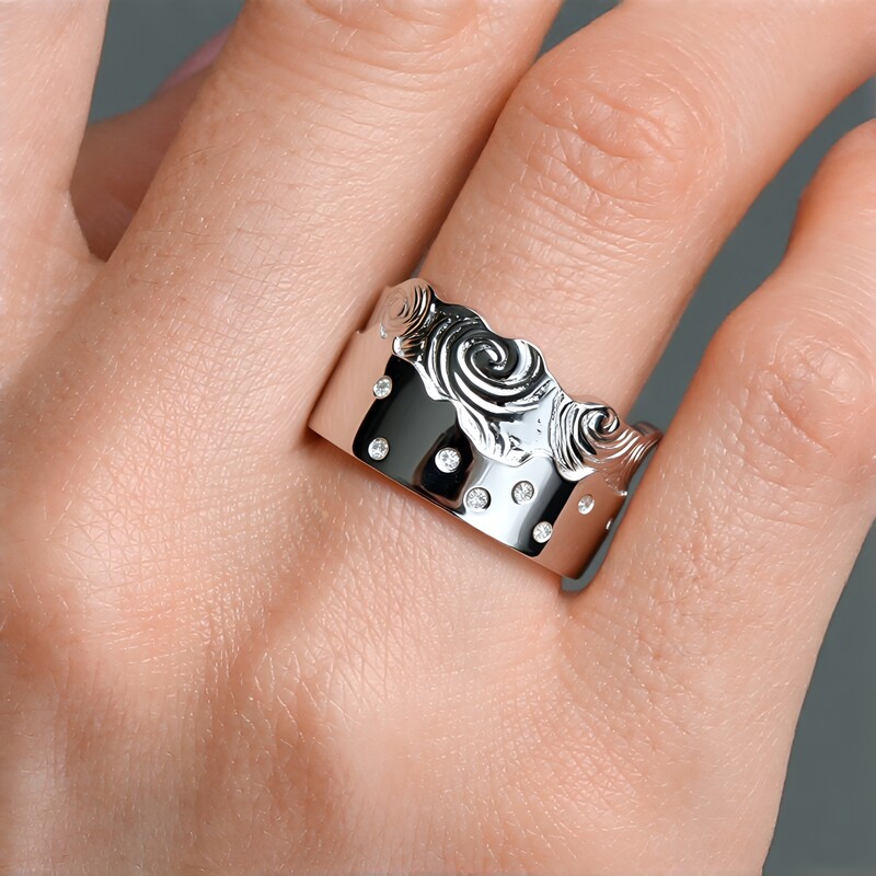 Anello in argento con Diamante I2 (H) (de Melo Essence)