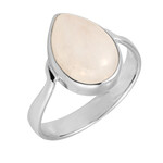 Zilveren ring met een Witte Labradoriet