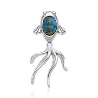 Zilveren hanger met edelstenen