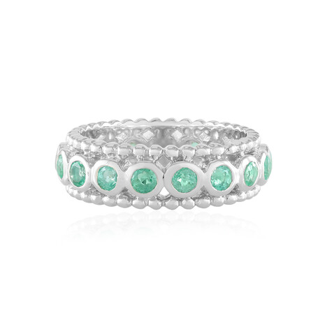 Bague en argent et Emeraude de Russie