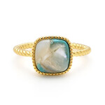 Türkis-Mosaik-Silberring