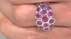 Zilveren ring met een Madagaskar Roze Saffier (de Melo Essence)