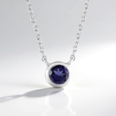 Collana in argento con Iolite