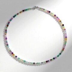 Collana in argento con Fluorite