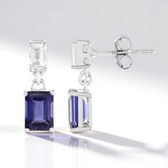 Orecchini in argento con Iolite