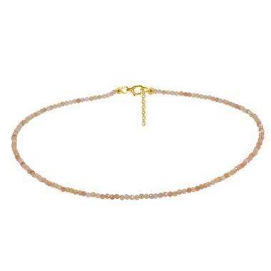 Collier en argent et Aventurine Pêche