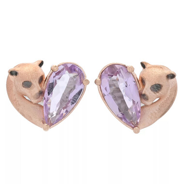 Lavendel-Amethyst-Silberohrringe (Gems en Vogue)