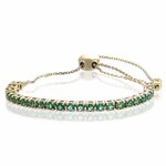 Brazalete en oro con Esmeralda de Zambia AAA