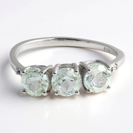 Anello in argento con Ametista Verde