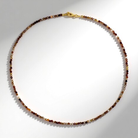 Collana in argento con Zircone Cognac
