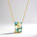 Collana in argento con Mosaico turchese