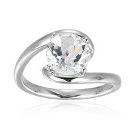 Anello in argento con Topazio Bianco