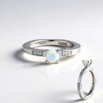Anello in argento con Opale di Welo