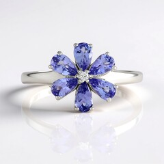 Anello in argento con Tanzanite