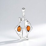 Ciondolo in argento con Ambra Baltica (dagen)