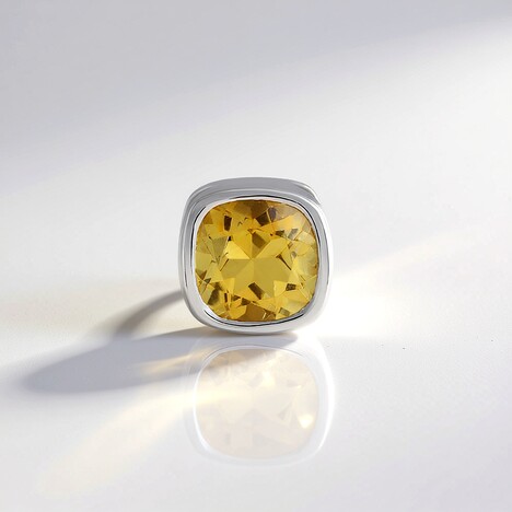 Ciondolo in argento con Citrino (MONOSONO COLLECTION)