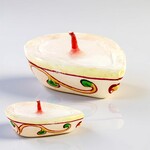 Candela Diwali con Quarzo Bianco