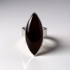 Anello in argento con Legno Fossile