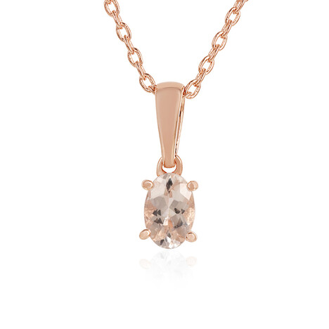 Madagaskar-Morganit-Silberhalskette