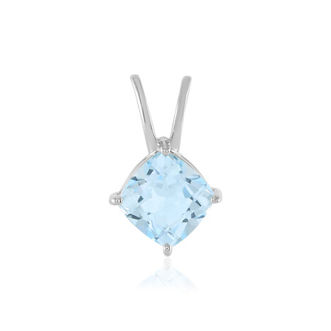 Colgante en plata con Topacio azul cielo