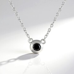 Collana in argento con Diamante Nero