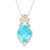 Collier en argent et Topaze bleue de Paraiba (Gems en Vogue)