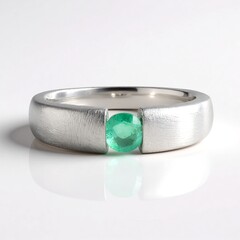Anello in argento con Smeraldo Russo