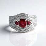 Bague en or et Spinelle rouge noble Luc Yen (AMAYANI)