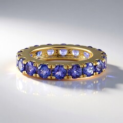 Anello in oro con Tanzanite AAA (de Melo Gold)