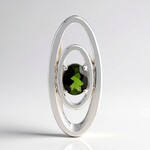 Pendentif en argent et Tourmaline verte du Brésil (Pallanova)