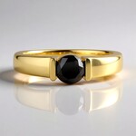 Anello in argento con Diamante Nero