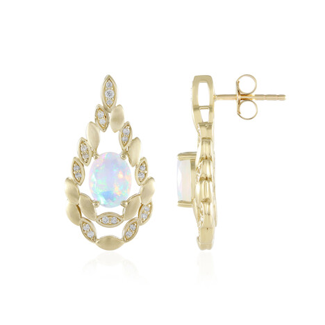 9K AAA Welo Opal Gold Earrings (de Melo)