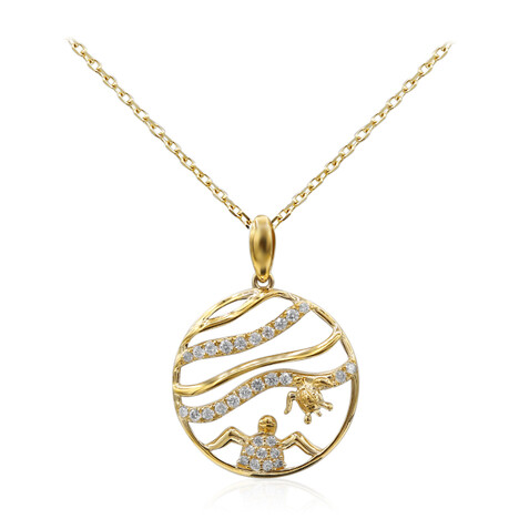 Collana in oro con Diamante SI2 (H) (Smithsonian)