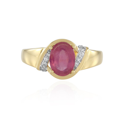 Anillo en plata con Zafiro rosa de Madagascar