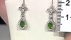Boucles d'oreilles en argent et Diopside de Russie