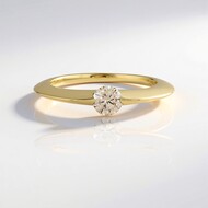 Anello in oro con Diamante Champagne I2 (de Melo Gold)
