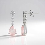 Orecchini in argento con Quarzo Rosa