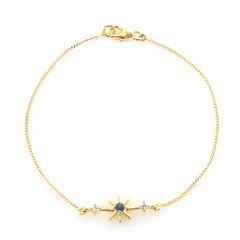 Blue Sapphire Silver Bracelet