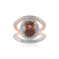 Himbeer-Zirkon-Goldring (SUHANA)