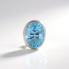 Ciondolo in argento con Topazio Blu Cielo