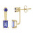 Boucles d'oreilles en or et Tanzanite AAA (de Melo Gold)
