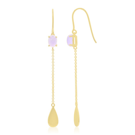 Lavendel-Jade-Silberohrringe