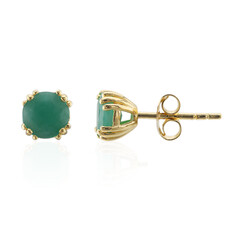 Boucles d'oreilles en argent et Emeraude du Brésil