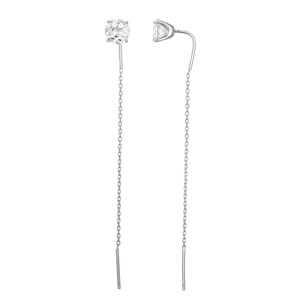 Boucles d'oreilles en argent et Topaze blanche