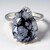 Anello in argento con Ossidiana Fiocco di Neve
