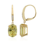 Pendientes en plata con Citrino de color limón