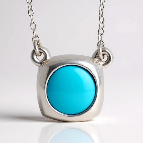 Collana in argento con Turchese Kingman (Anne Bever)